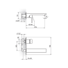 Baterija uzidna za lavabo Rosan S2 231401