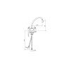 Baterija za sudoperu, lavabo Rosan izliv 200mm N23020