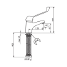 Baterija za lavabo 3 cevi lekarska Rosan J30L003