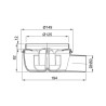 ACO EasyFlow Telo slivnika DN50, h82 mm 2505.05.15