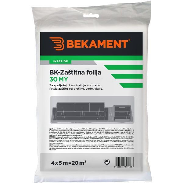 Bekament zaštitna folija 4x5m 30my