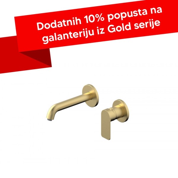 Baterija uzidna za lavabo Rosan S2 GOLD 231402G