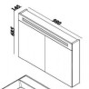 Ogledalo sa LED rasvetom LINEART SHARP 1000 sardes