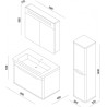 Ogledalo sa ormarićem i LED rasvetom LINEART WING 600 cadiz