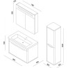 Ogledalo sa ormarićem i LED rasvetom LINEART WING 800 cadiz