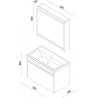 Konzolni ormarić sa umivaonikom LINEART MARS 550 white