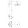 Baterija za tuš kadu termostatska Rosan Stolz Thermo 1T37351