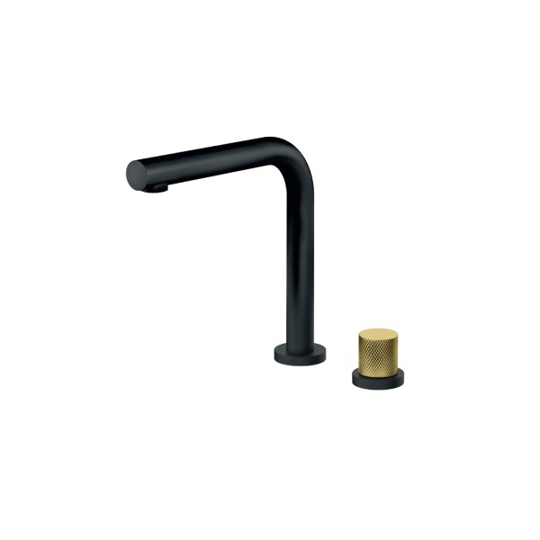 Baterija za lavabo jednoručna visoka Rosan Black & Gold 230409BG