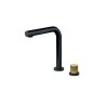 Baterija za lavabo jednoručna visoka Rosan Black & Gold 230409BG