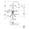 Baterija za sudoperu 3 cevi Grohe EurosmartCosmopolitan 31180000