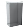 Paravan Walk-in 800x2000 Concept Monte Dark crni mat ram 8mm grey staklo C-02-SB80G