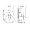 Ugradna maska za tuš kadu Grohe Eurosmart Cosmopolitan 24045000