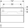 Geberit Ormarić za umivaonik 75cm dve fioke Geberit One