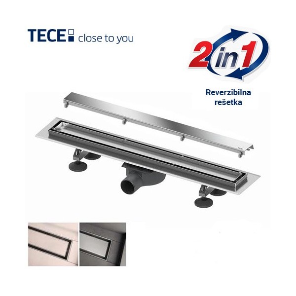 Tuš kanalica TECE Linus 700mm 2 in 1 set