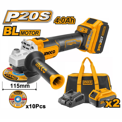 Akumulatorska brusilica 115mm Ingco CAGLI2011582